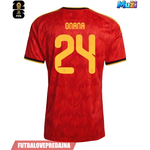 Lacne Muži Futbalové dres Belgicko Amadou Onana #24 MS 2026 Krátky Rukáv - Domáci